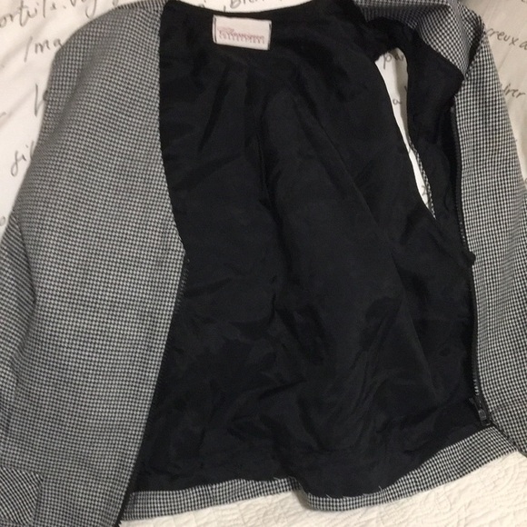 Vintage Houndstooth Vest Waistcoat Size 12 - Picture 6 of 10